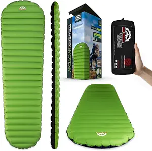 Gear Doctors® ApolloAir 5.2 R-Value [17oz] Ultralight Insulated Inflatable Camping Sleeping Pad — Backpacking Sleeping P