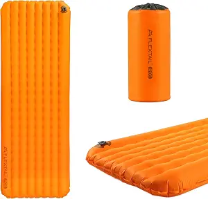 FLEXTAILGEAR Ultralight Backpacking Sleeping Pad with 5.6 R-Value, Insulated Camping Pad, 4 in Thick 77 in Long Inflatab