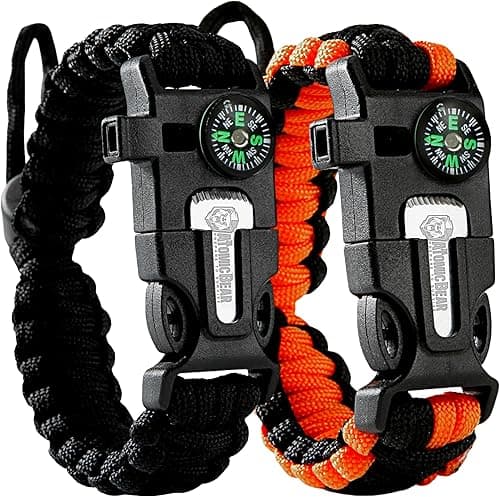 Paracord Survival Bracelet 2-Pack
